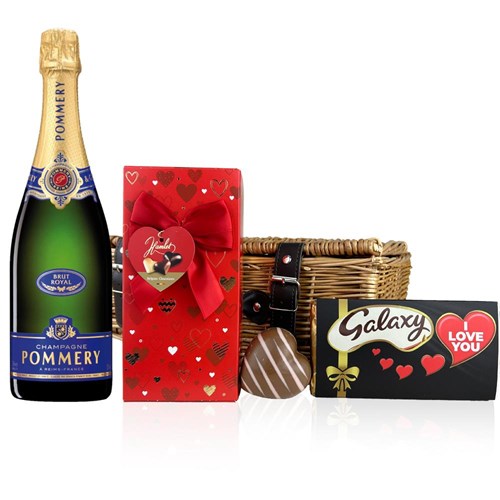 Pommery Brut Royal Champagne 75cl And Chocolate Valentines Hamper